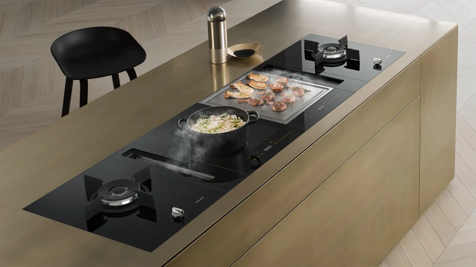 Miele כיריים אינדוקציה דומינו טפאן יאקי 38 ס"מ SmartLine תוצרת Miele דגם CS7632FL — תמונה 3